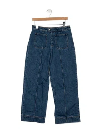 Pre-owned Soeur High-rise Wide Leg Jeans In Blue