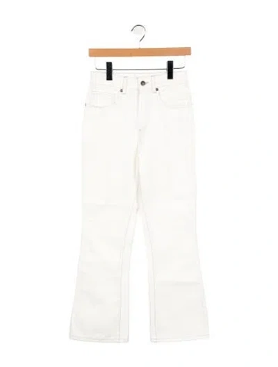 Pre-owned Soeur High-rise Wide Leg Jeans In White