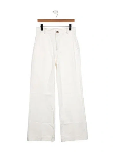 Pre-owned Soeur High-rise Wide Leg Jeans In White