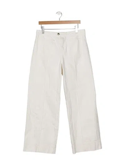 Pre-owned Soeur High-rise Wide Leg Jeans In White