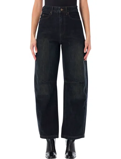 Soeur High-waist Wide-leg Jeans In Black