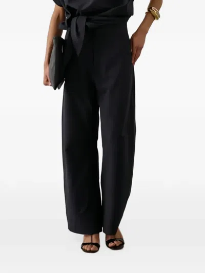 Soeur High-waisted Wide-leg Trousers In Black