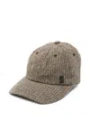 Soeur Houndstooth Wool Cap In Brown