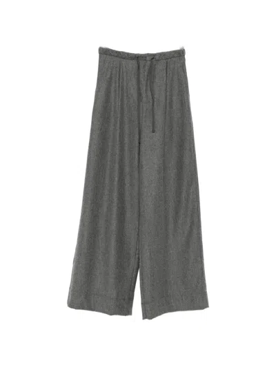 Soeur Hugues Drawstring Wide-leg Palazzo Pants In Gray