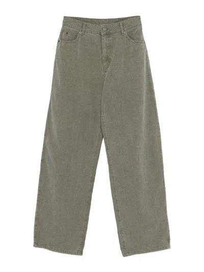 Soeur Hunter Pants In Khaki Japanese Canvas In Green