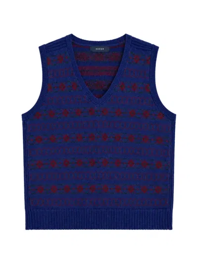 Soeur Ileana V-neck Sweater In Blue