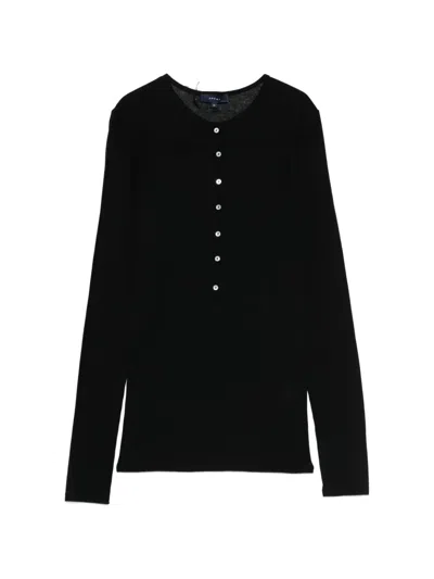 Soeur Long-sleeved Lightweight Knit Sweater In Gold