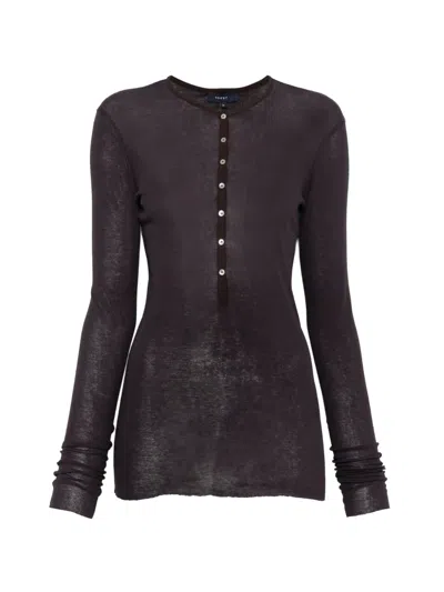 Soeur Isabella Button-up T-shirt In Purple
