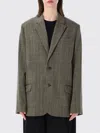 Soeur Checked Wool Blend Oversized Tailoring Blazer In Green