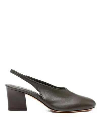 Soeur Joan Slingback With Heel In Soft Lambskin In Black