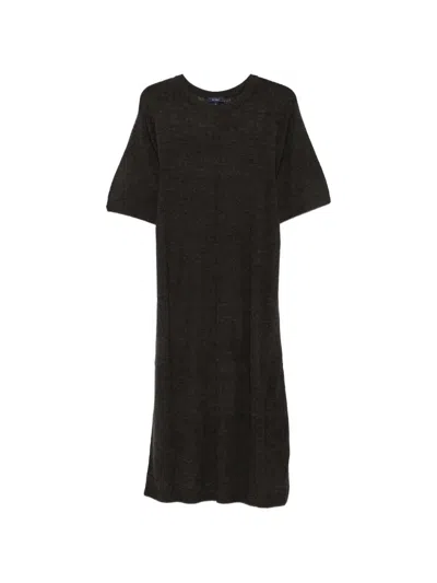Soeur Judy Knitted Midi Dress In Brown