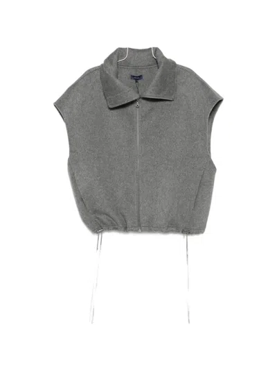 Soeur Juno Funnel-neck Gilet In Gray