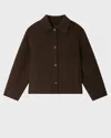 Soeur Short Double-faced Wool Coat In Brown