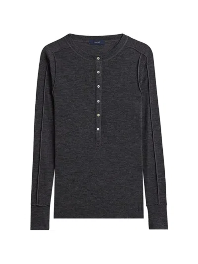Soeur Laos Button-up Sweater In Gray
