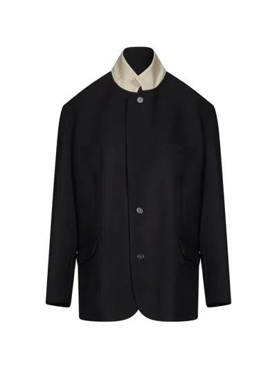 Soeur Lars Button-up Jacket In Black