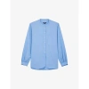 Soeur Womens Blue Laurette Gathered Cotton Shirt In Blue