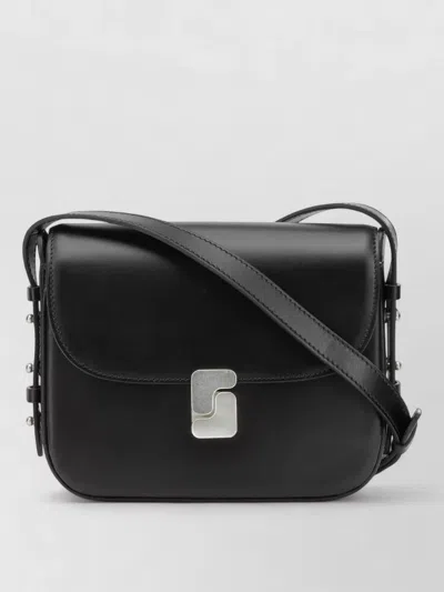 Soeur Leather Bellissima Small Shoulder Bag In Black
