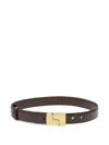 Soeur Adjustable Gold-tone Buckle Smooth Finish Belt In Brown