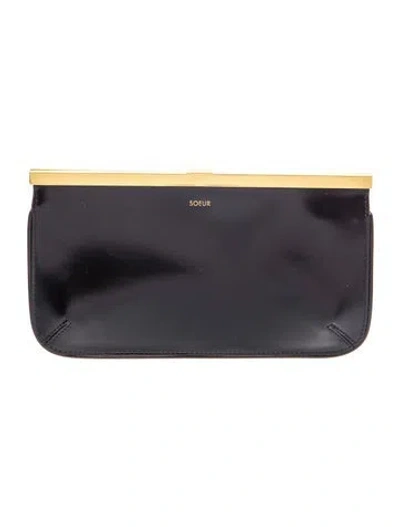 Pre-owned Soeur Leather Clutch In Black