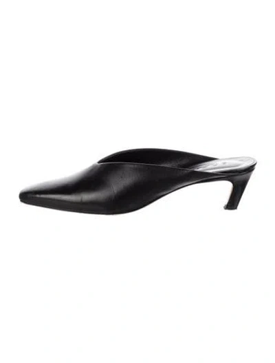 Pre-owned Soeur Leather Mules In Black