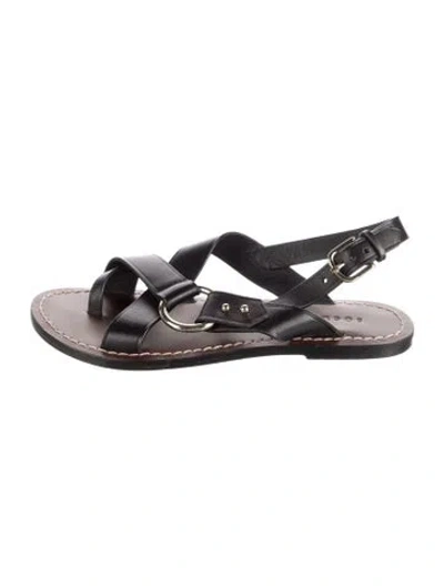 Pre-owned Soeur Leather Sandals In Black