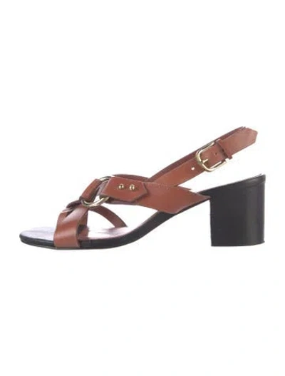 Pre-owned Soeur Leather Sandals In Brown