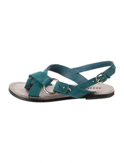 Pre-owned Soeur Leather Sandals In Green
