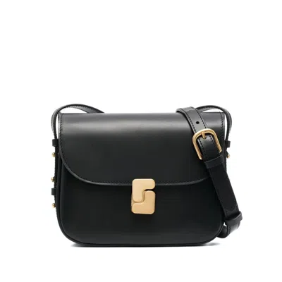 Soeur Leather Shoulder Bag In Black