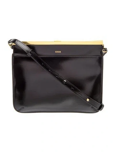 Pre-owned Soeur Leather Shoulder Bag In Black