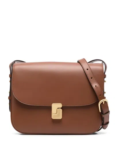 Soeur Leather Shoulder Bag In Brown