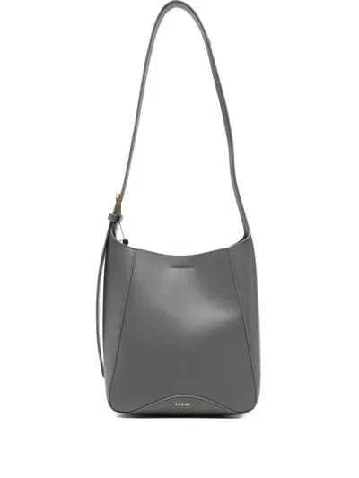Soeur Leather Shoulder Bag In Gray