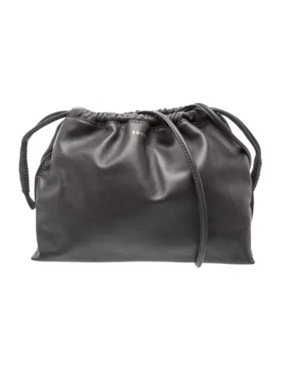 Pre-owned Soeur Leather Shoulder Bag In Grey