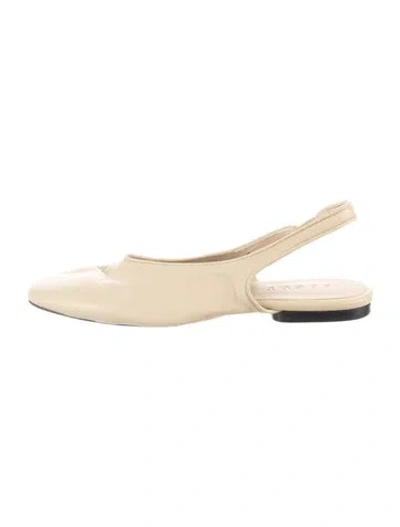 Pre-owned Soeur Leather Slingback Flats In Neutral