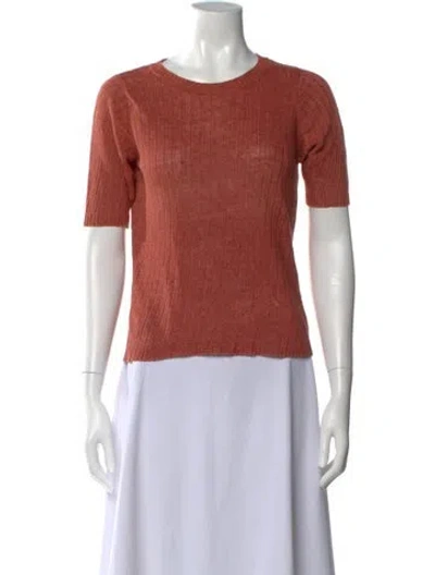 Pre-owned Soeur Linen Crew Neck Top In Brown