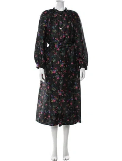 Pre-owned Soeur Linen Long Dress In Black
