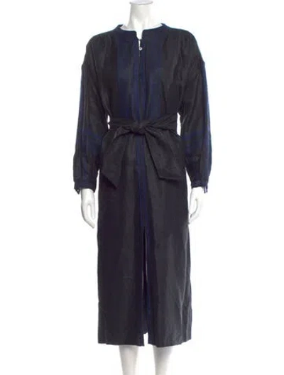 Pre-owned Soeur Linen Midi Length Dress In Blue
