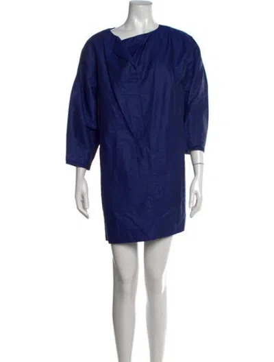 Pre-owned Soeur Linen Mini Dress In Blue