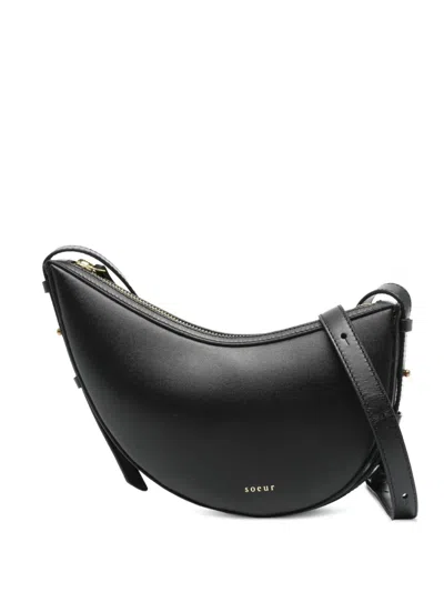 Soeur Logo-print Zip Shoulder Bag In Black