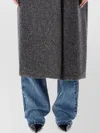 Soeur Long High Collar Coat With Side Pockets In Multi