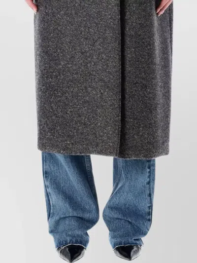 Soeur Long High Collar Coat With Side Pockets