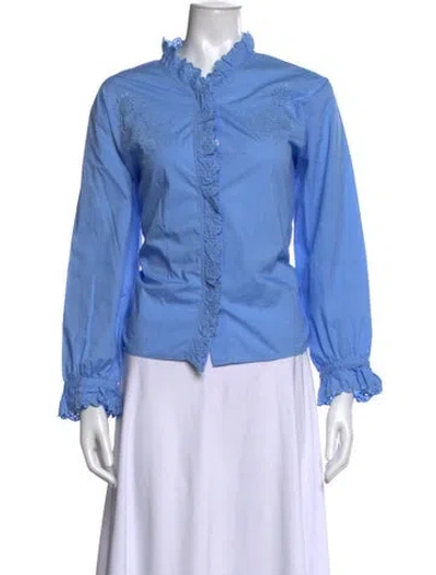 Pre-owned Soeur Long Sleeve Blouse In Blue