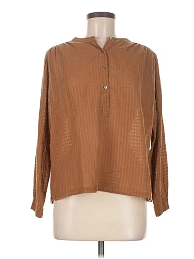 Pre-owned Soeur Long Sleeve Blouse In Brown