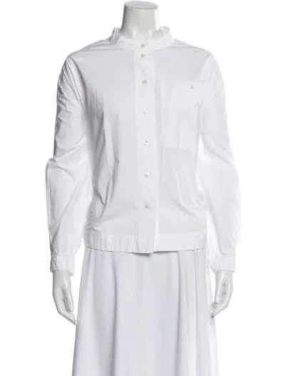 Pre-owned Soeur Long Sleeve Blouse In White