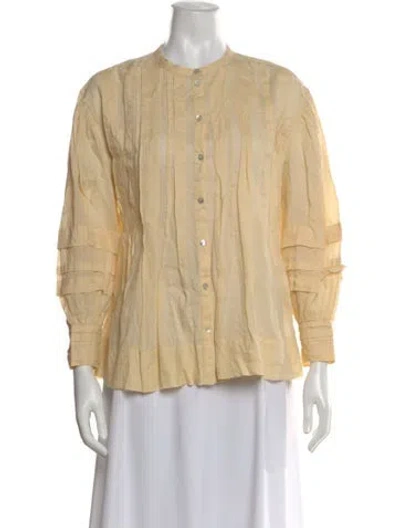 Pre-owned Soeur Long Sleeve Blouse In Yellow