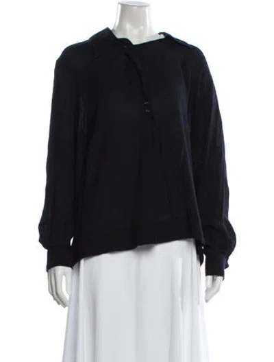 Pre-owned Soeur Long Sleeve Button-up Top In Blue