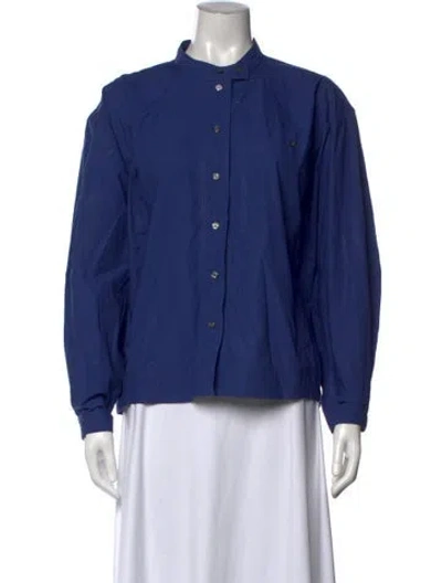 Pre-owned Soeur Long Sleeve Button-up Top In Blue