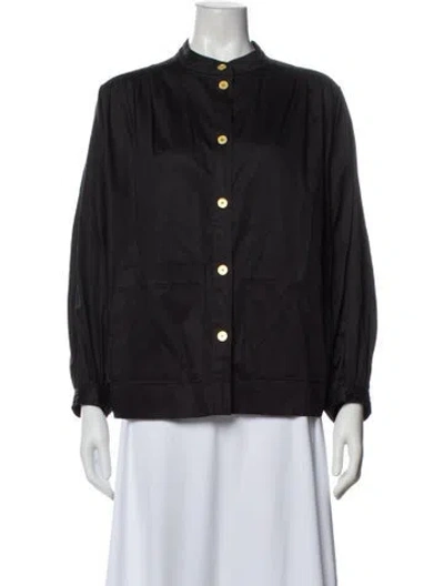 Pre-owned Soeur Long Sleeve Button-up Top In Gray