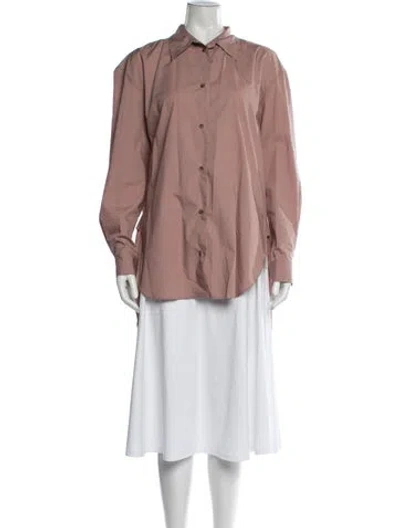 Pre-owned Soeur Long Sleeve Button-up Top In Pink