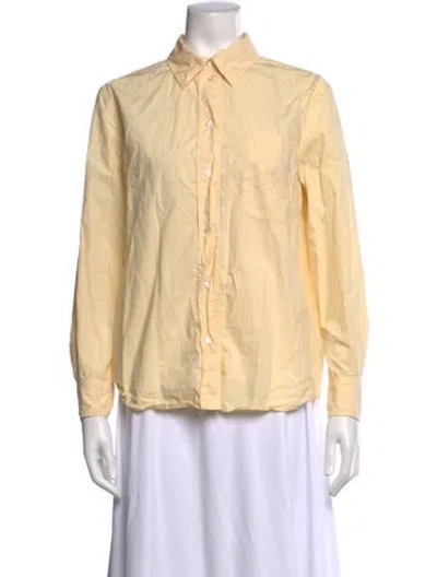 Pre-owned Soeur Long Sleeve Button-up Top In Yellow