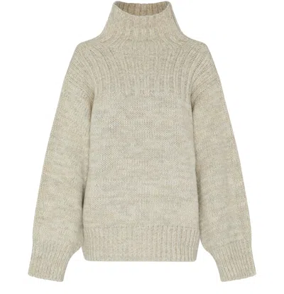 Soeur Long Sleeve Sweater In Gris,ecru